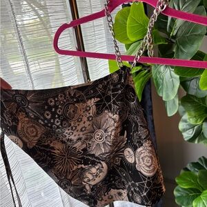 Garage Black and Silver Celestial Print Backless Halter Top